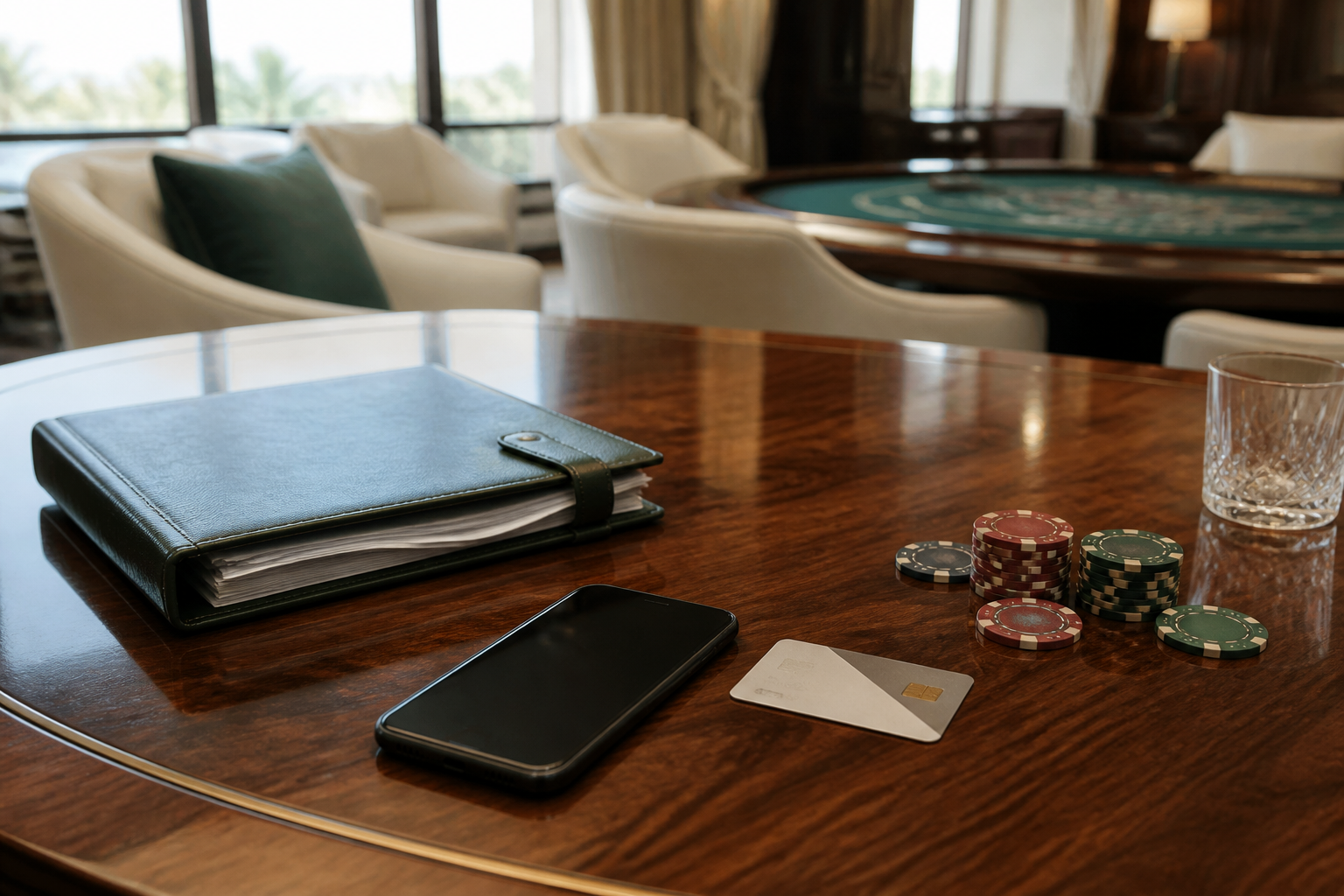 Geometric illustration of a courthouse column beside a fractured payment-installment bar, symbolizing a lender drawn into a sweepstakes-casino lawsuit